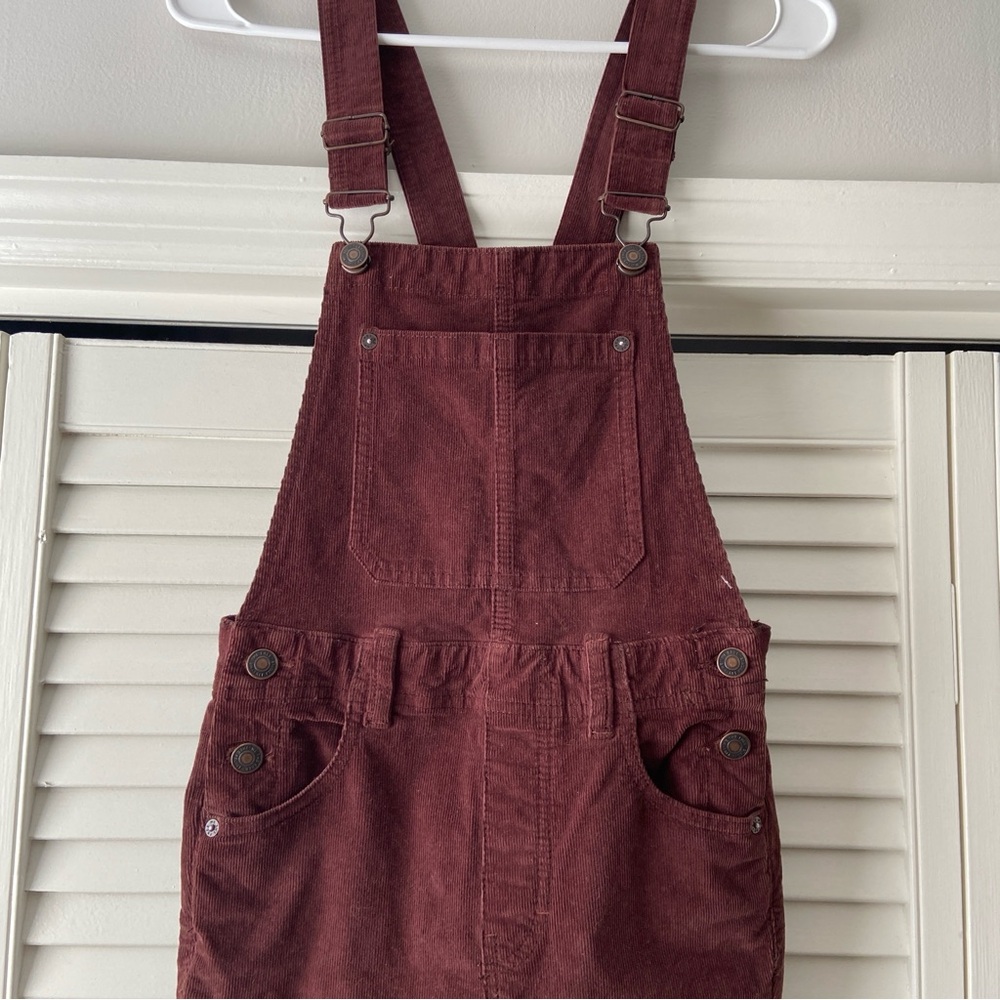 We The Free Corduroy Overalls Burgundy Size 24